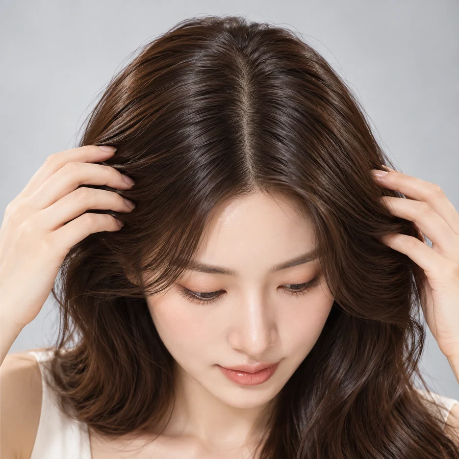 Minh họa đường ngôi tóc nữ tự nhiên